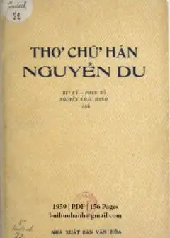 Ảnh Thơ Chữ Hán Nguyễn Du