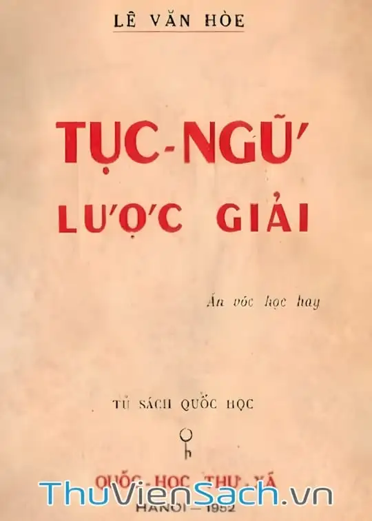 Ảnh bìa sách Tục Ngữ Lược Giải - Quyển 1