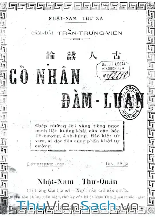 Ảnh bìa sách Cổ Nhân Đàm Luận