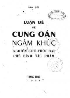 Luận Đề Về Cung Oán Ngâm Khúc