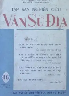 Ảnh Tập San Nghiên Cứu Văn Sử Địa - Tập 16
