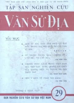 Tập San Nghiên Cứu Văn Sử Địa 29