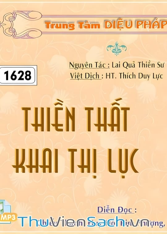 Ảnh bìa sách Thiền Thất Khai Thị Lục
