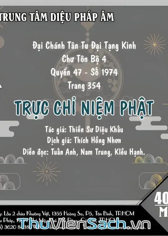 Ảnh bìa sách Trực Chỉ Niệm Phật