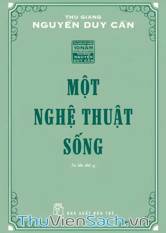 Ảnh bìa sách Một Nghệ Thuật Sống