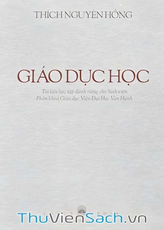 Ảnh bìa sách Giáo Dục Học